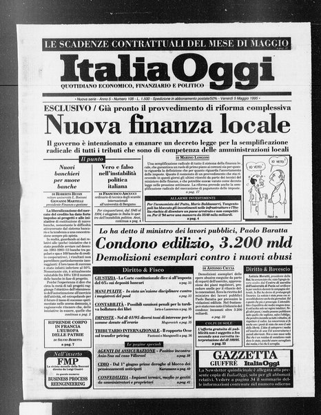 Italia oggi : quotidiano di economia finanza e politica